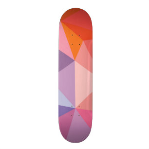 Colourful Abstract Triangle Pattern Skateboard
