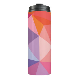 Colourful Abstract Triangle Pattern Thermal Tumbler