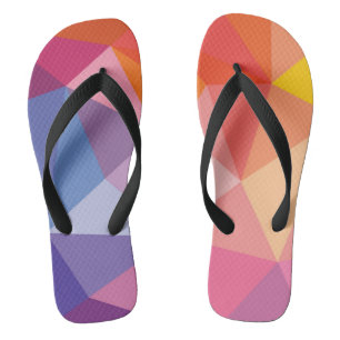 Colourful Abstract Triangle Pattern Thongs