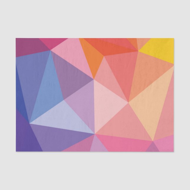 Colourful Abstract Triangle Pattern Tissue Paper (Front)
