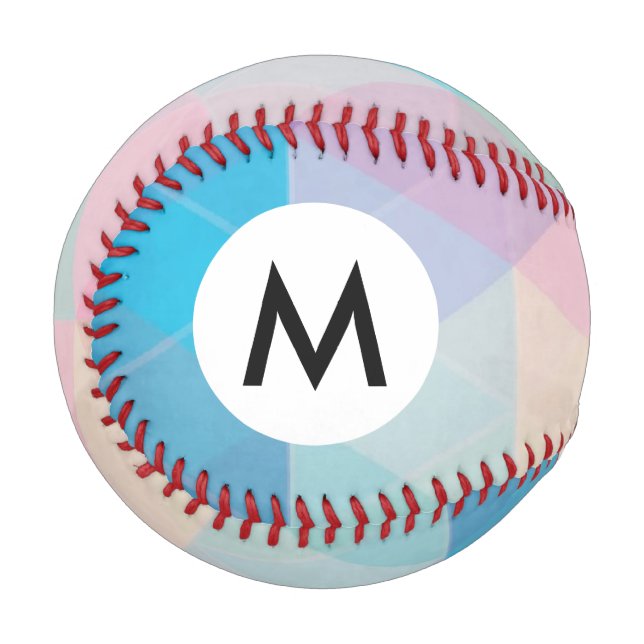 Colourful abstract triangles background baseball (Front Left)