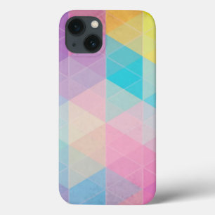 Colourful abstract triangles background iPhone 13 case