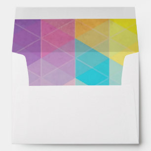 Colourful abstract triangles background envelopes