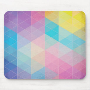 Colourful abstract triangles background mouse pad
