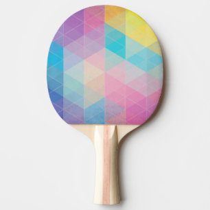 Colourful abstract triangles background ping pong paddle