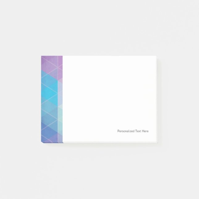 Colourful abstract triangles background post-it notes (Front)