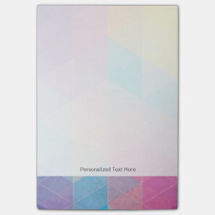 Colourful abstract triangles background post-it notes