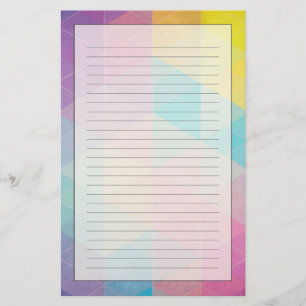 Colourful abstract triangles background stationery