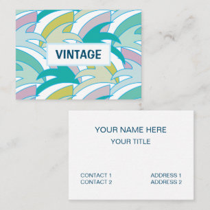 Colourful Abstract Tropical Leaves Business Card