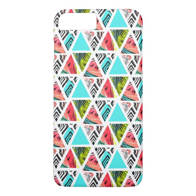 Colourful Abstract Tropical Pattern Case-Mate iPhone Case (Back)