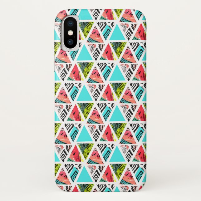 Colourful Abstract Tropical Pattern Case-Mate iPhone Case (Back)
