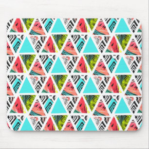 Colourful Abstract Tropical Pattern Mouse Pad