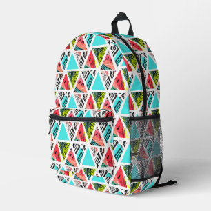 Colourful Abstract Tropical Pattern Printed Backpack