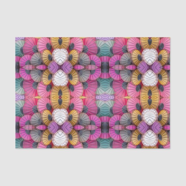 Colourful Abstract Umbrellas Tissue Paper (Front)