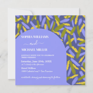 Colourful Abstract Unique Arch Wedding  Invitation