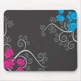 Colourful Abstract Vines Mouse Pad