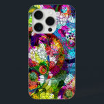 Colourful Abstract Vintage Flowers Collage iPhone 15 Pro Case<br><div class="desc">Colourful romantic vintage flowers and swirls collage pattern. Design is available on other products.</div>