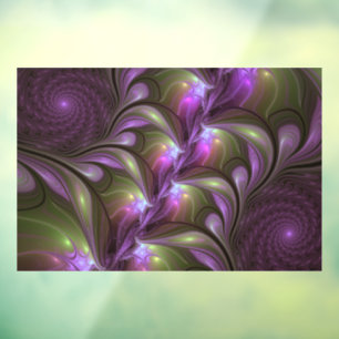Colourful Abstract Violet Purple Khaki Fractal Art