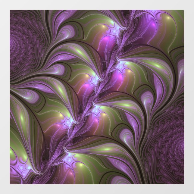 Colourful Abstract Violet Purple Khaki Fractal Art (Sheet)