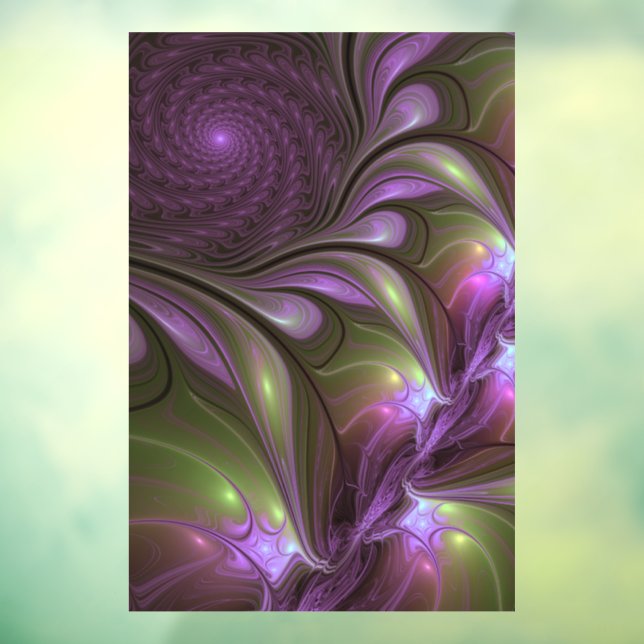 Colourful Abstract Violet Purple Khaki Fractal Art (Sheet 3)