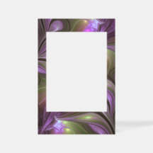 Colourful Abstract Violet Purple Khaki Fractal Art