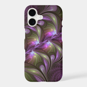 Colourful Abstract Violet Purple Khaki Fractal Art