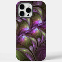 Colourful Abstract Violet Purple Khaki Fractal Art