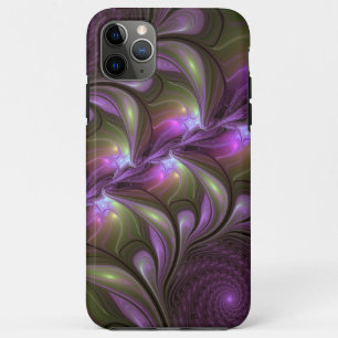 Colourful Abstract Violet Purple Khaki Fractal Art iPhone 11 Pro Max Case