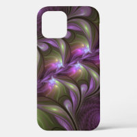 Colourful Abstract Violet Purple Khaki Fractal Art