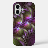 Colourful Abstract Violet Purple Khaki Fractal Art