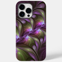 Colourful Abstract Violet Purple Khaki Fractal Art