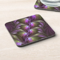 Colourful Abstract Violet Purple Khaki Fractal Art