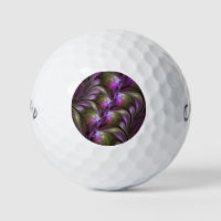 Colourful Abstract Violet Purple Khaki Fractal Art