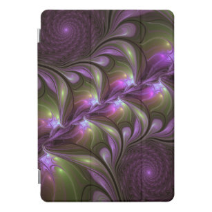 Colourful Abstract Violet Purple Khaki Fractal Art iPad Pro Cover