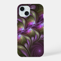 Colourful Abstract Violet Purple Khaki Fractal Art