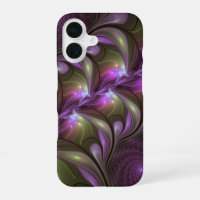 Colourful Abstract Violet Purple Khaki Fractal Art