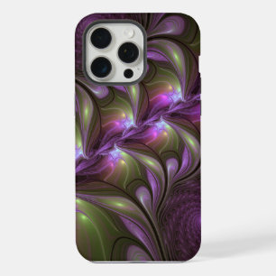 Colourful Abstract Violet Purple Khaki Fractal Art iPhone 15 Pro Max Case