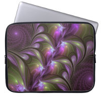 Colourful Abstract Violet Purple Khaki Fractal Art