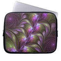 Colourful Abstract Violet Purple Khaki Fractal Art
