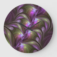 Colourful Abstract Violet Purple Khaki Fractal Art