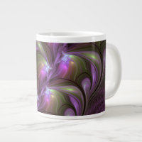 Colourful Abstract Violet Purple Khaki Fractal Art