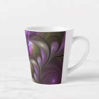 Colourful Abstract Violet Purple Khaki Fractal Art