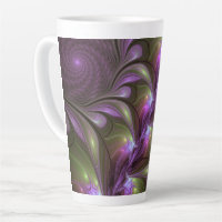 Colourful Abstract Violet Purple Khaki Fractal Art