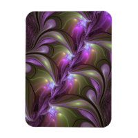 Colourful Abstract Violet Purple Khaki Fractal Art