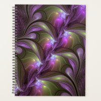 Colourful Abstract Violet Purple Khaki Fractal Art