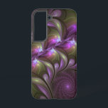 Colourful Abstract Violet Purple Khaki Fractal Art Samsung Galaxy Case<br><div class="desc">Striking Fractal Art,  abstract and luminous
with shades of purple,  violet and khaki.
Design for your Samsung Galaxy S22 case and more.</div>