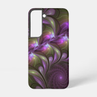 Colourful Abstract Violet Purple Khaki Fractal Art