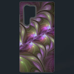 Colourful Abstract Violet Purple Khaki Fractal Art Samsung Galaxy Case<br><div class="desc">Unique striking fractal art,  abstract and luminous.
Design for your Samsung Galaxy S22 Ultra case and more.</div>