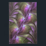 Colourful Abstract Violet Purple Khaki Fractal Art Tea Towel<br><div class="desc">Unique stunning fractal art,  abstract and luminous.
Design for your kitchen towel and more.</div>