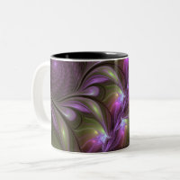 Colourful Abstract Violet Purple Khaki Fractal Art